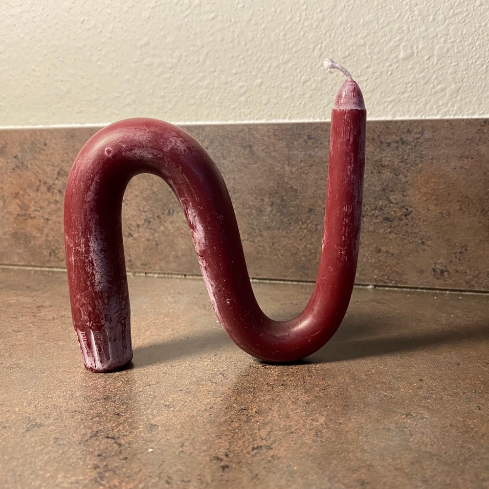Burgundy candle